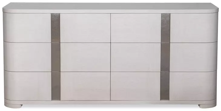Carino Frost and Gray 6 Drawer Dresser