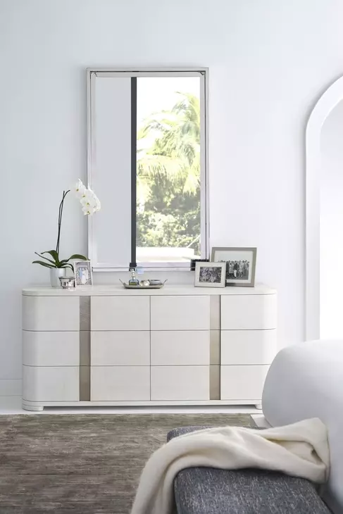 Carino Frost and Gray 6 Drawer Dresser