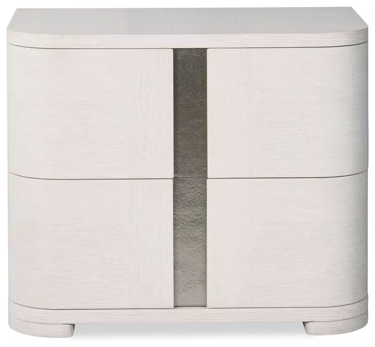Carino Frost and Gray 2 Drawer Nightstand