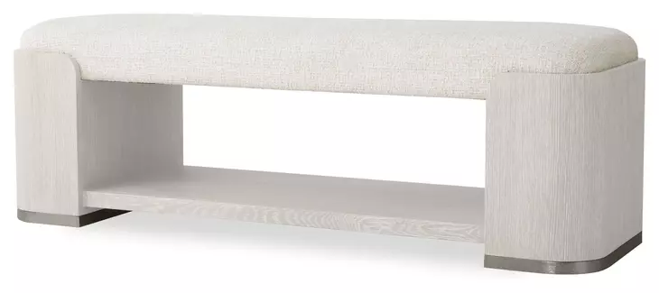 Carino Gray Upholstered Storage Bed Bench