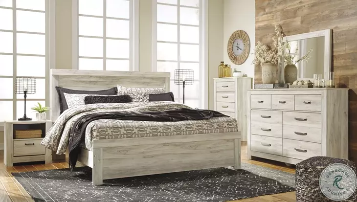 Bellaby Whitewash King Panel Bed