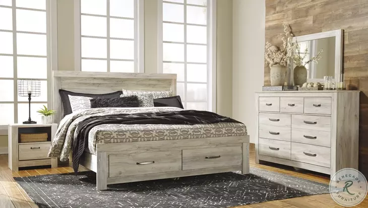 Bellaby Whitewash King Platform Storage Bed