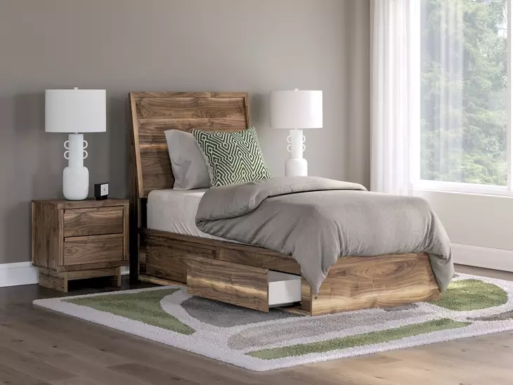Zadilyn Brown Twin Storage Panel Bed