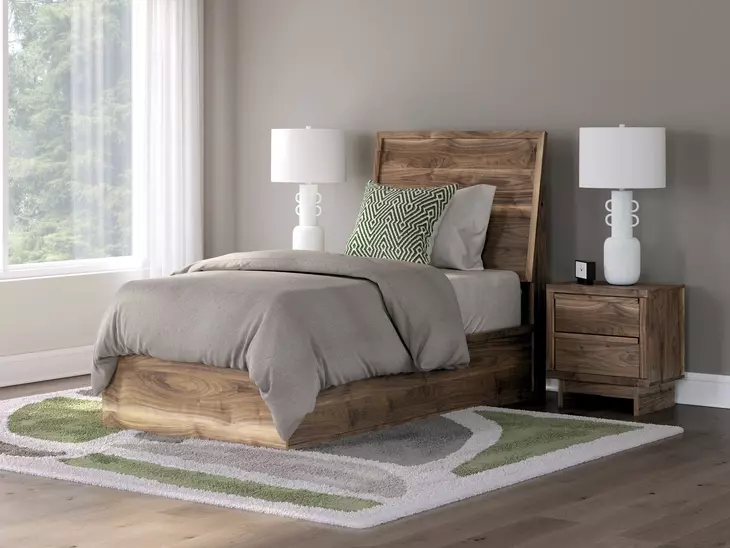 Zadilyn Warm Natural Brown Twin Panel Headboard