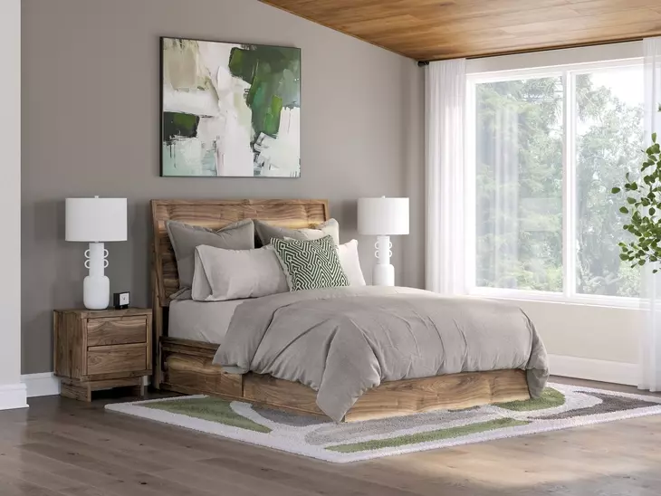 Zadilyn Brown Queen Storage Panel Bed