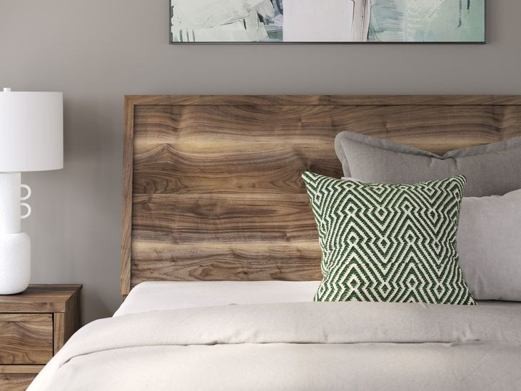 Darcalli Warm Natural Brown Queen Panel Headboard