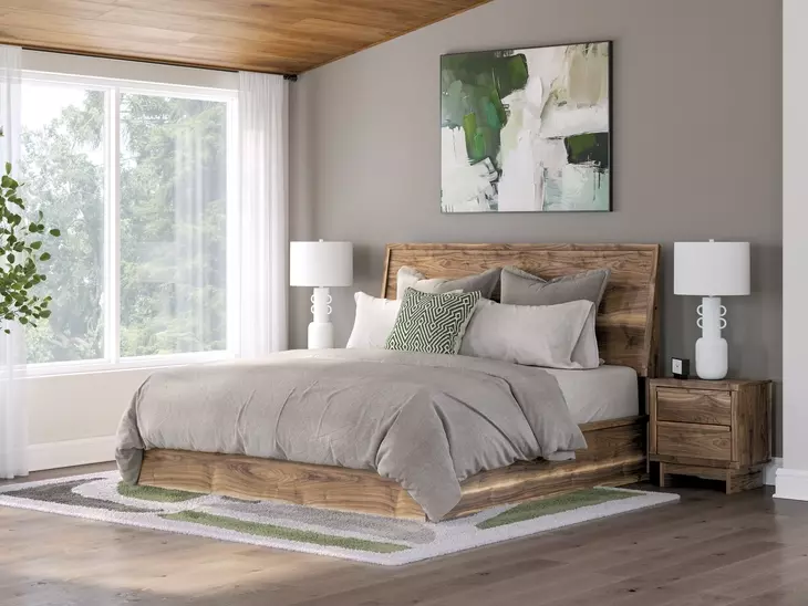 Zadilyn Warm Natural Brown King Panel Headboard