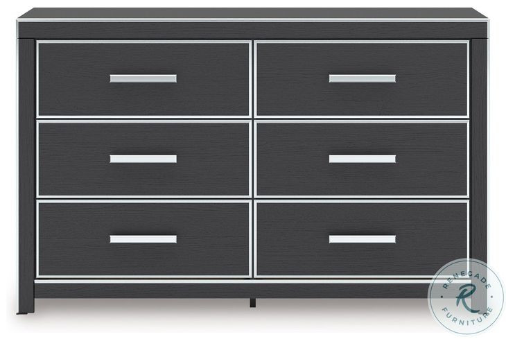 Ravalori Black 6 Drawer Dresser