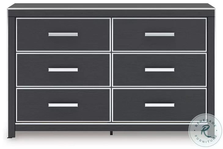 Ravalori Black 6 Drawer Dresser
