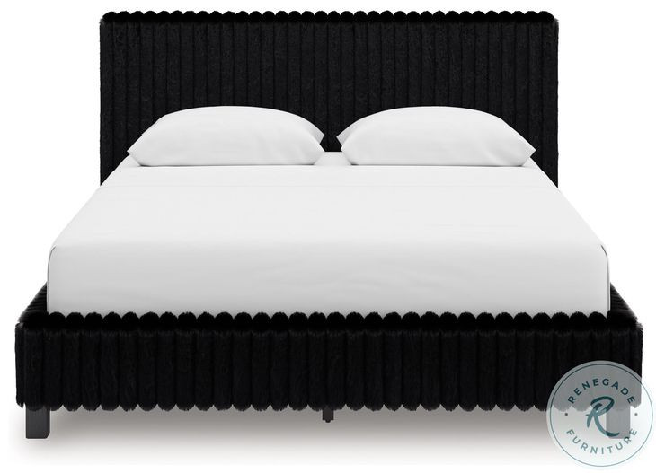 Ravalori Black Upholstered Bedroom Set