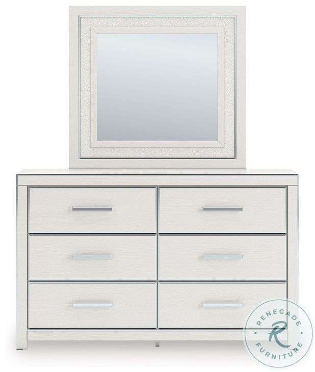 Ravalori White Dresser with Mirror