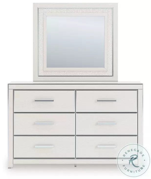 Ravalori White Dresser with Mirror