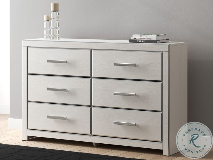 Ravalori White 6 Drawer Dresser