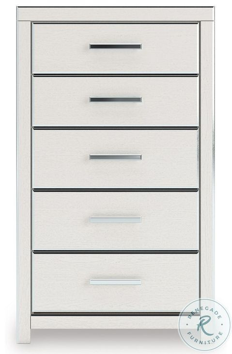 Ravalori White 5 Drawer Chest