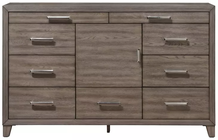 Harrisburg Walnut 9 Drawer Dresser