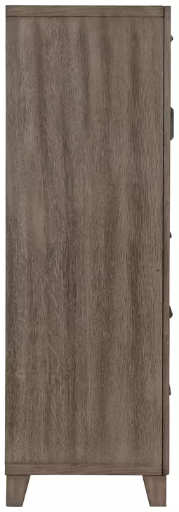 Harrisburg Gray and Brown Upholstered Panel Bedroom Set