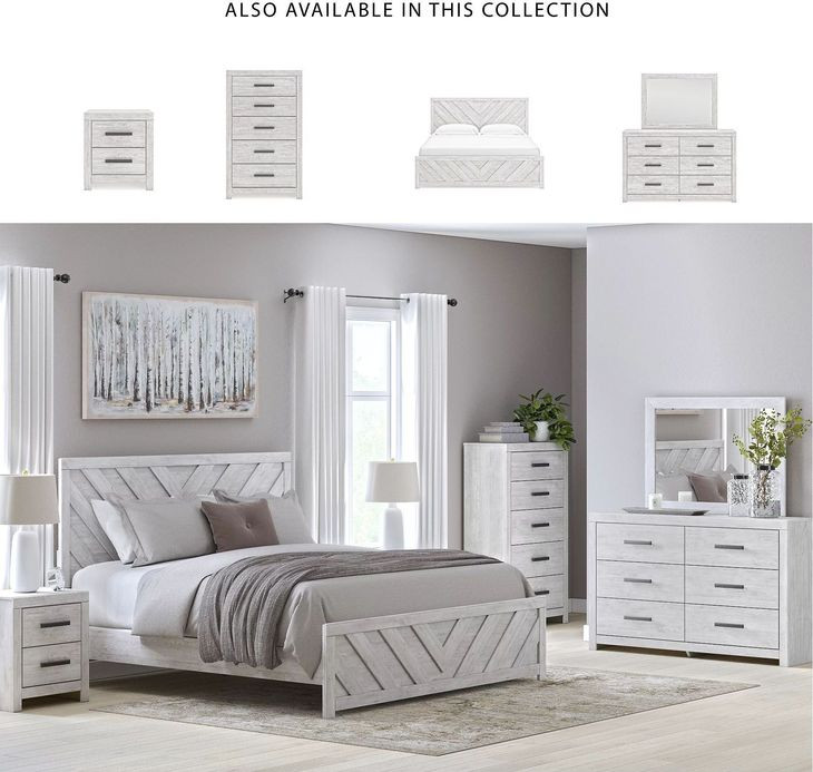 Cayboni Whitewash Six Drawer Dresser