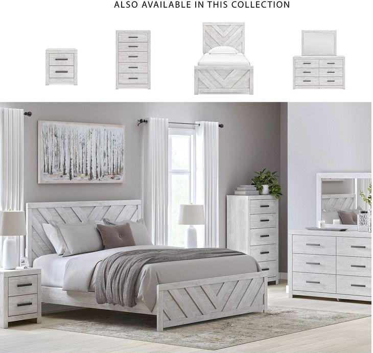 Cayboni Whitewash Twin Panel Bed