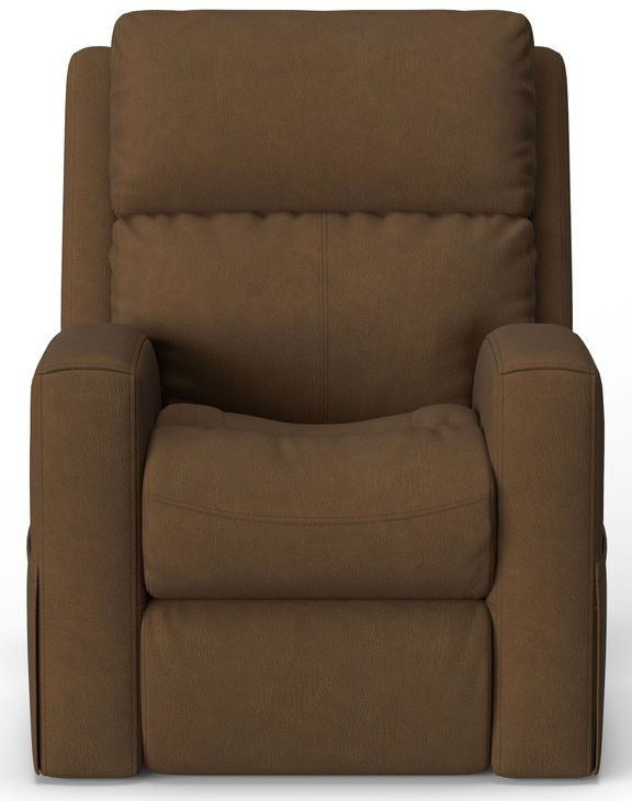 Score Brown Leather Zero Gravity Power Lift Recliner with Power Lumbar and USB Charging