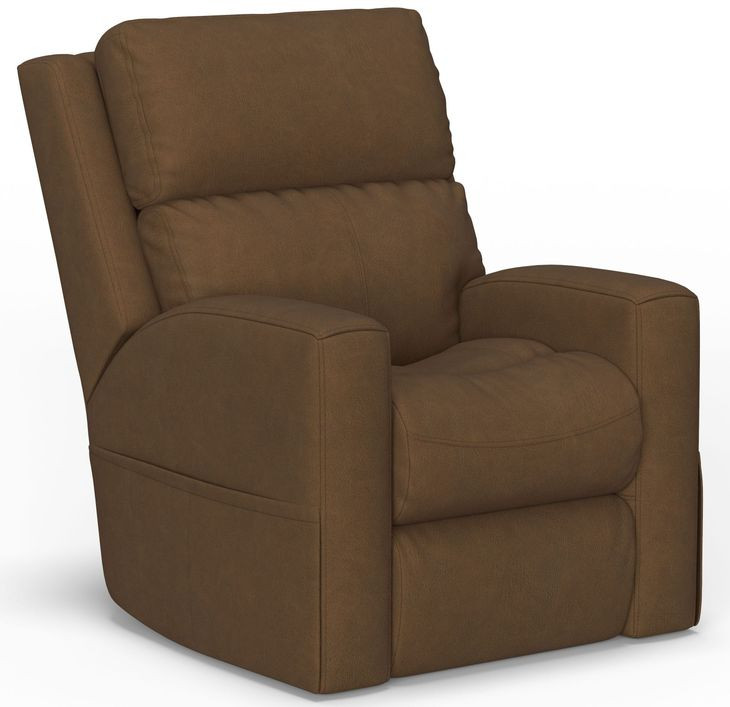 Score Brown Leather Zero Gravity Power Lift Recliner with Power Lumbar and USB Charging