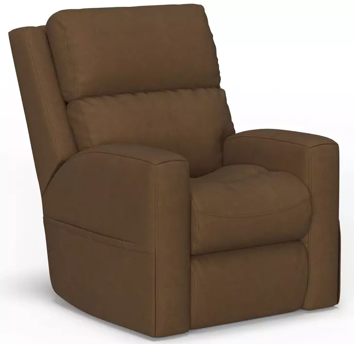 Score Brown Leather Zero Gravity Power Lift Recliner with Power Lumbar and USB Charging