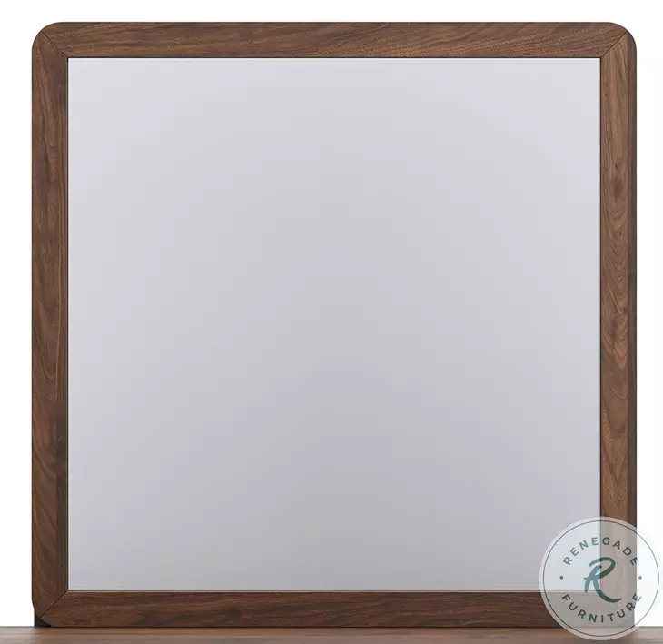 Hollinaze Walnut Brown Bedroom Mirror
