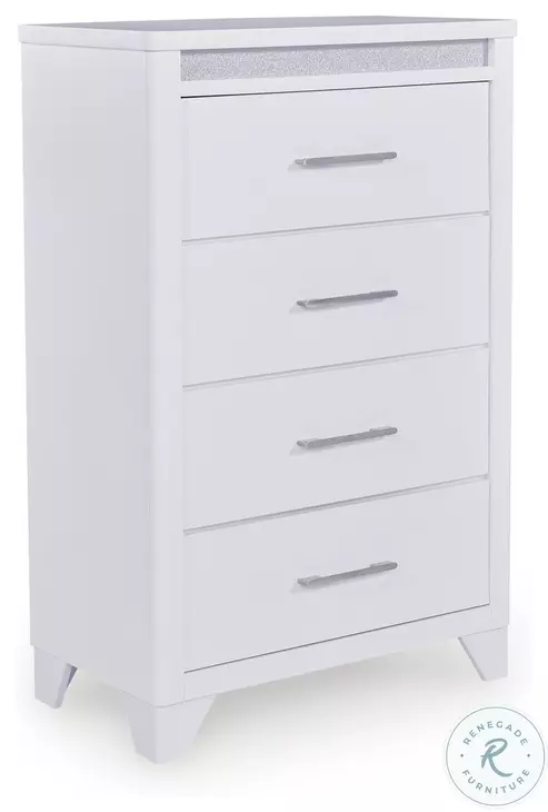 Frostlyn White 4 Drawer Chest