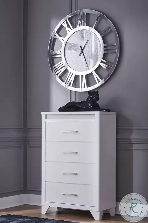Frostlyn White 4 Drawer Chest