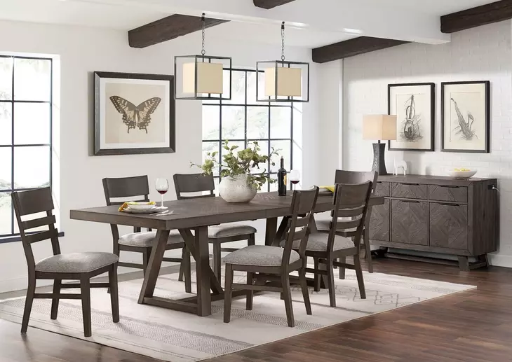 Hearst Gray Upholstered Side Chair Set of 2
