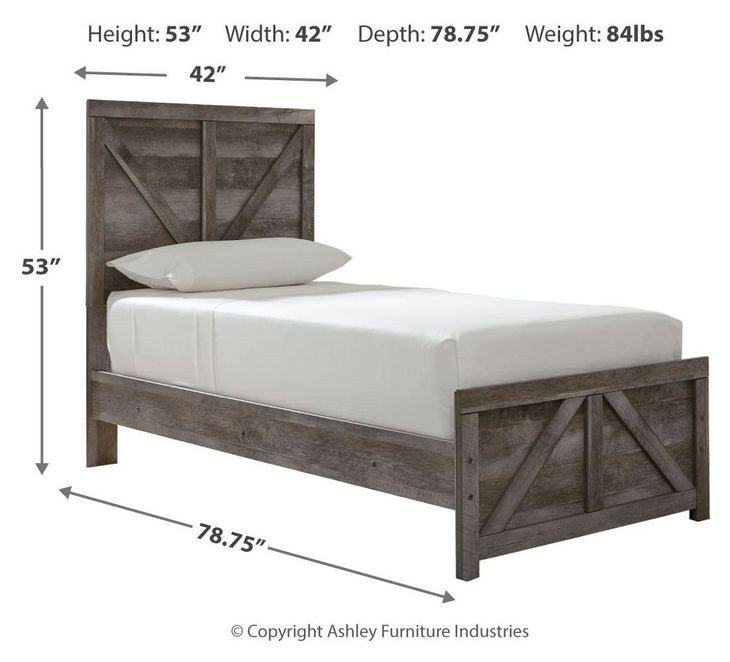 Wynnlow Gray Twin Panel Bed