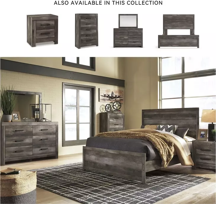 Wynnlow Gray Queen Panel Bed