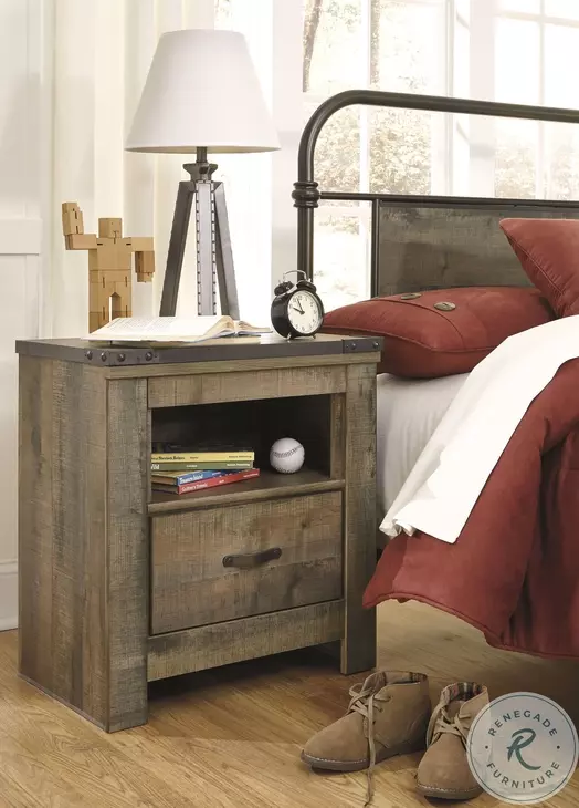 Trinell Brown One Drawer Nightstand