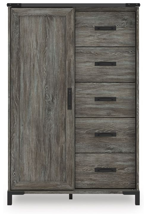 Frandern Black and Gray Youth Panel Bedroom Set