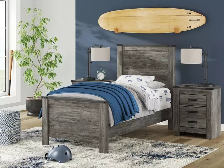 Frandern Rusti Warm Gray Twin Panel Headboard