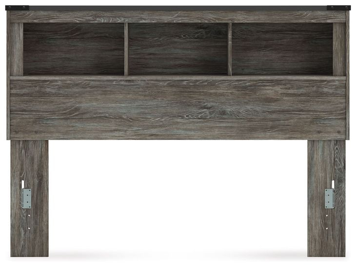 Frandern Rusti Warm Gray Queen Bookcase Headboard