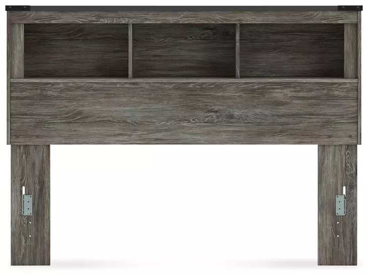 Frandern Rusti Warm Gray Queen Bookcase Headboard