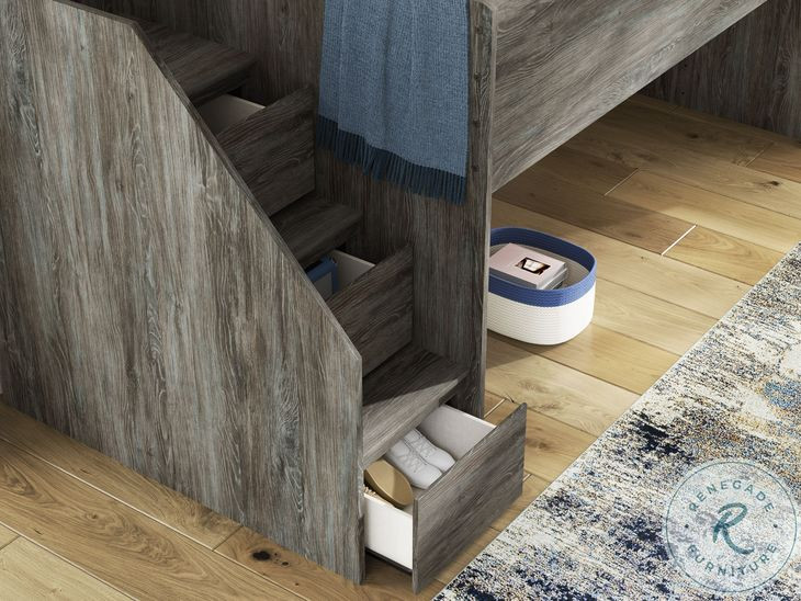 Frandern Gray Twin Loft Bed