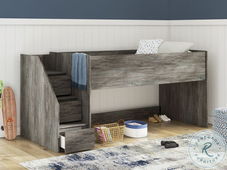 Frandern Gray Twin Loft Bed