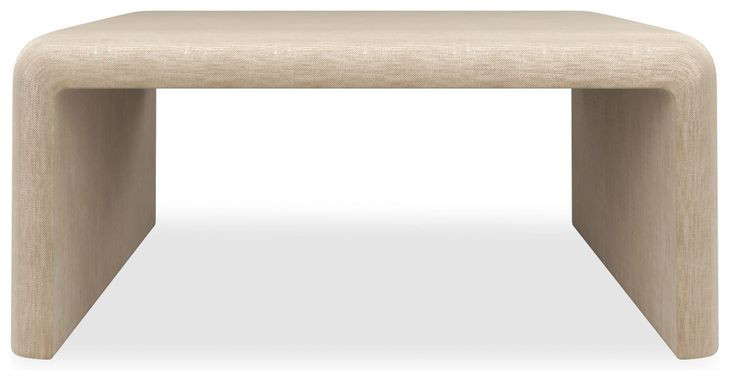 Bridge The Gap Oatmeal Upholstered Rectangular Cocktail Table