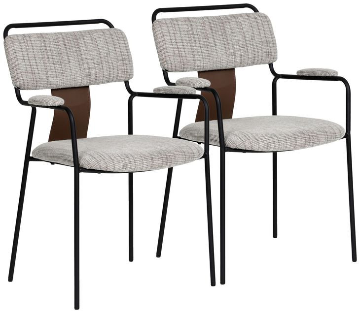 Couva Gray Tweed Dining Chair Set of 2
