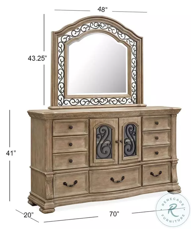 Marisol Fawn Panel Bedroom Set