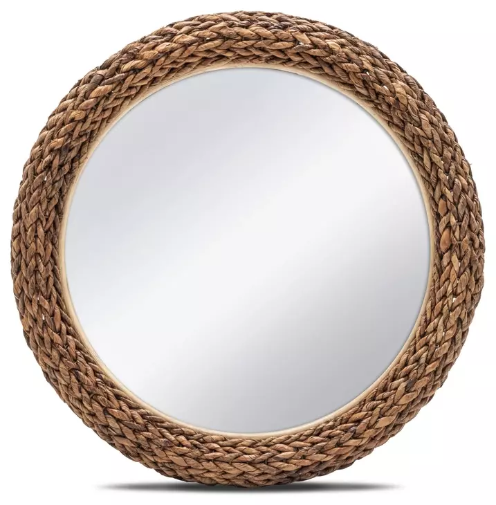 Maui Natural Round Wall Mirror