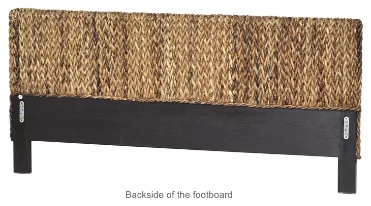 Maui Natural and Black Queen Panel Bed