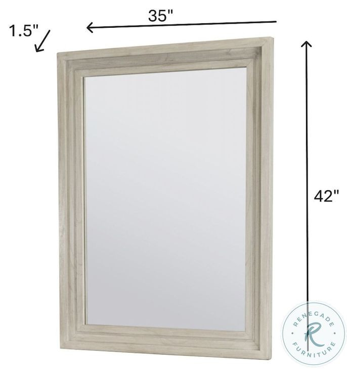 Blue Isles Aged Ivory Rectangular Dresser Mirror