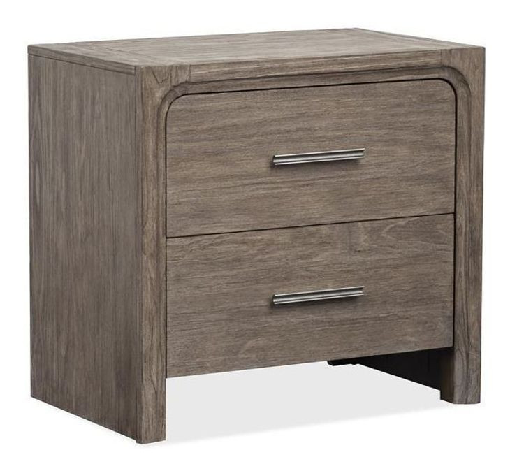 Westbourne Dark Umber 2 Drawer Nightstand with USB Charging