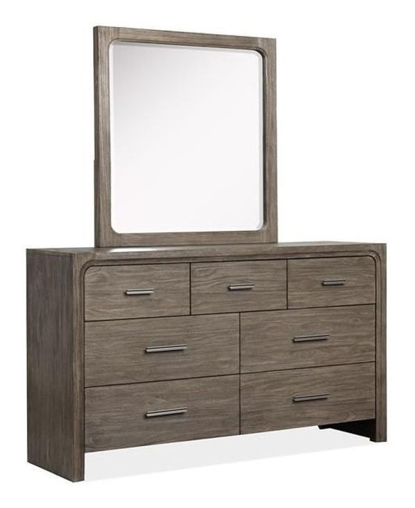 Westbourne Dark Umber and Milo Ivory Upholstered Panel Bedroom Set