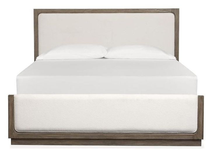 Westbourne Dark Umber and Milo Ivory Queen Upholstered Panel Bed