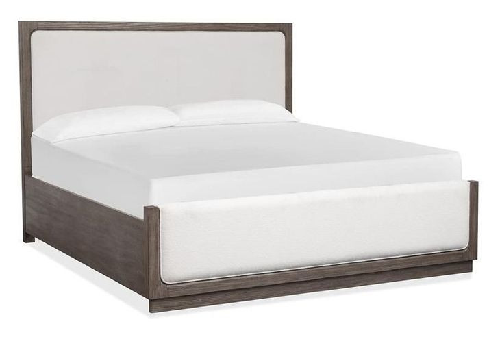 Westbourne Dark Umber and Milo Ivory King Upholstered Panel Bed