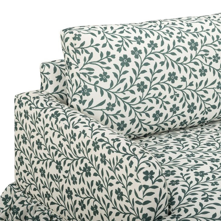 Gertrude Gray and White 90" Sofa