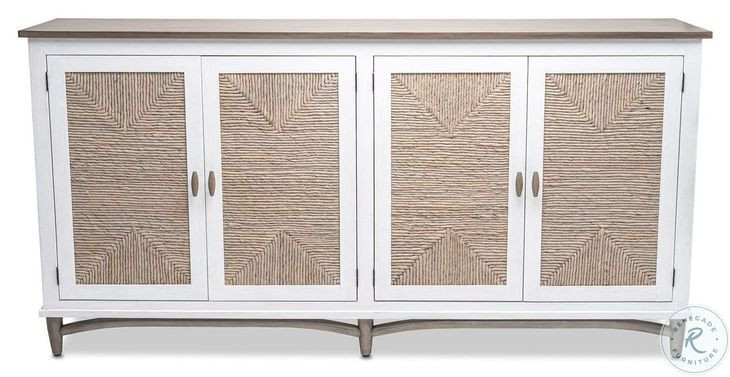 Hearthwood Sea Drift and White 4 Door Credenza